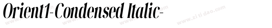 Orient1-Condensed Italic字体转换
